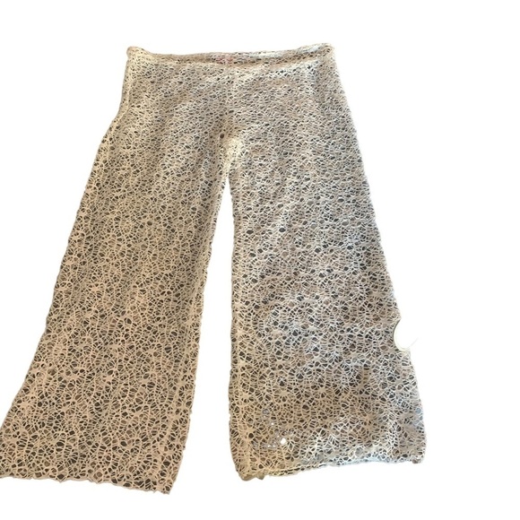 Emma Jordan white fish net pants S/M - Picture 2 of 5